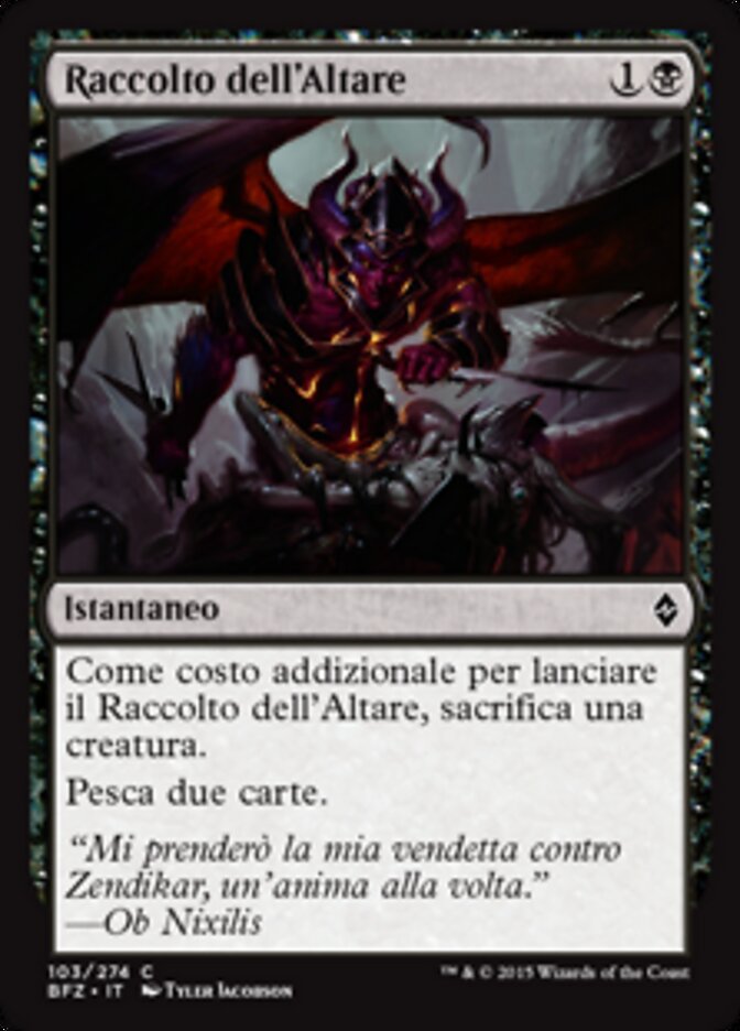 Raccolto dell'Altare