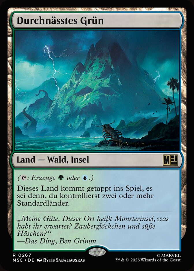 Durchnässtes Grün
