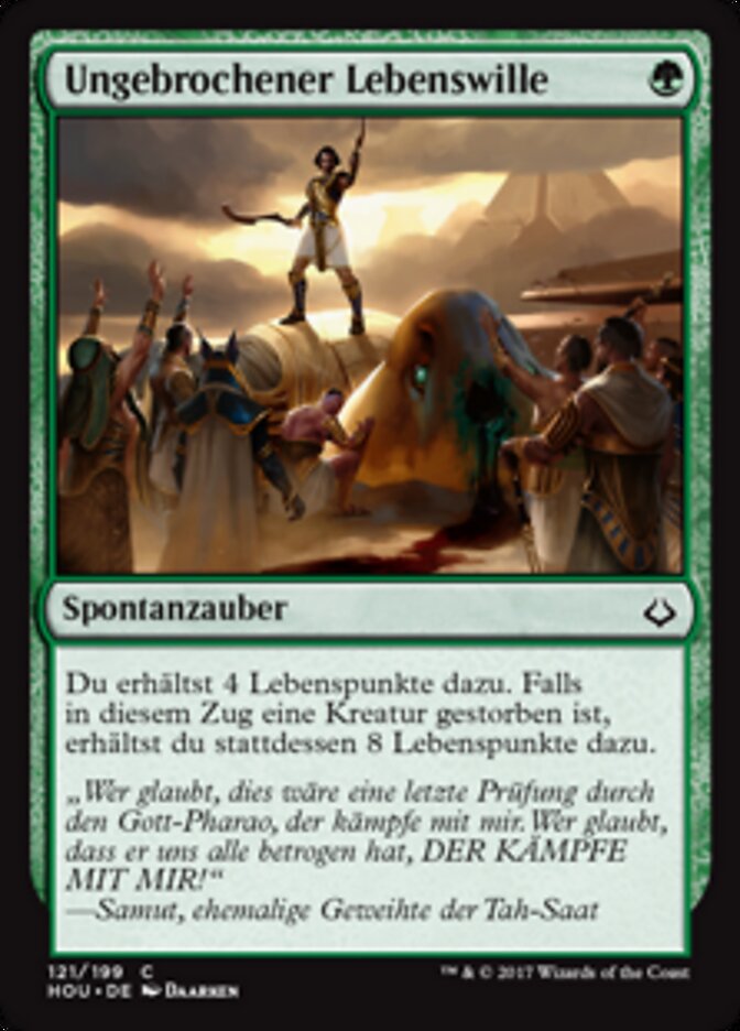 Ungebrochener Lebenswille