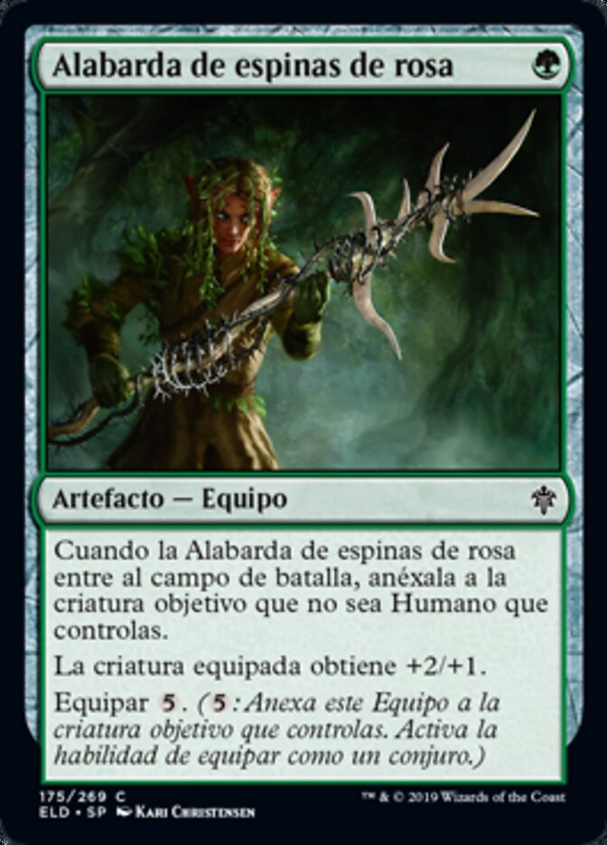 Alabarda de espinas de rosa