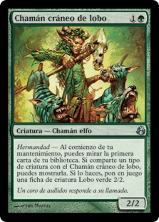 Chamán cráneo de lobo