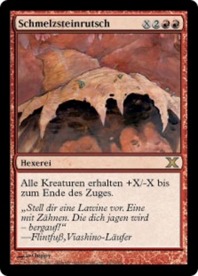 Schmelzsteinrutsch