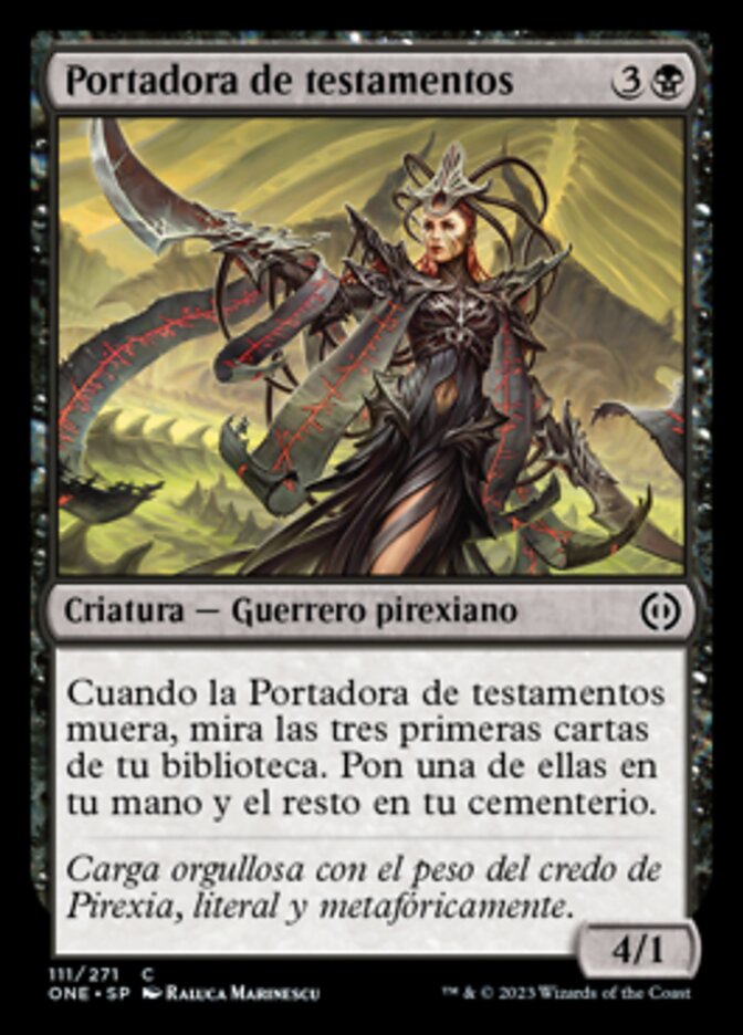 Portadora de testamentos