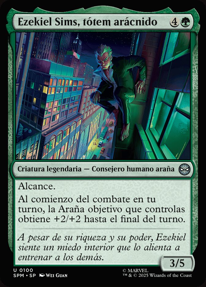 Ezekiel Sims, tótem arácnido