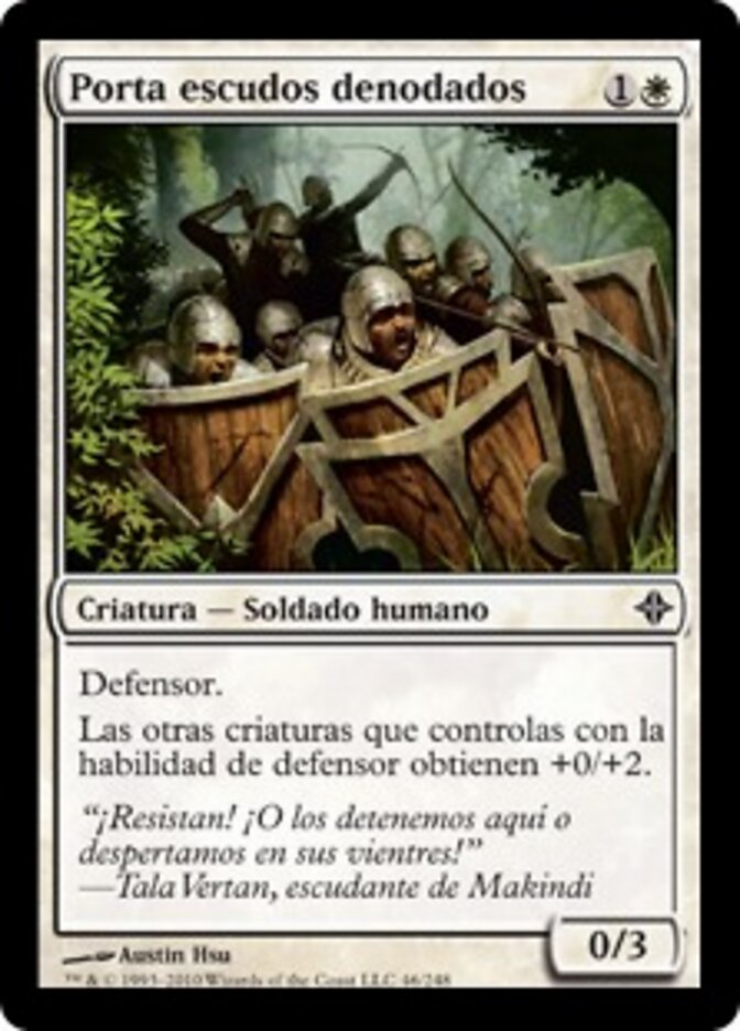 Porta escudos denodados