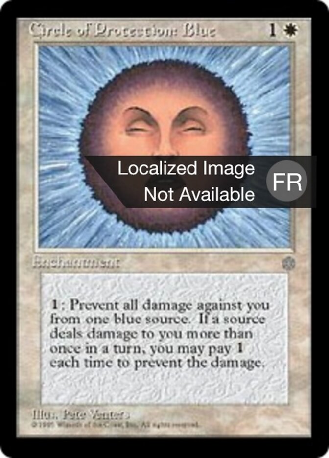 Cercle de protection : bleu