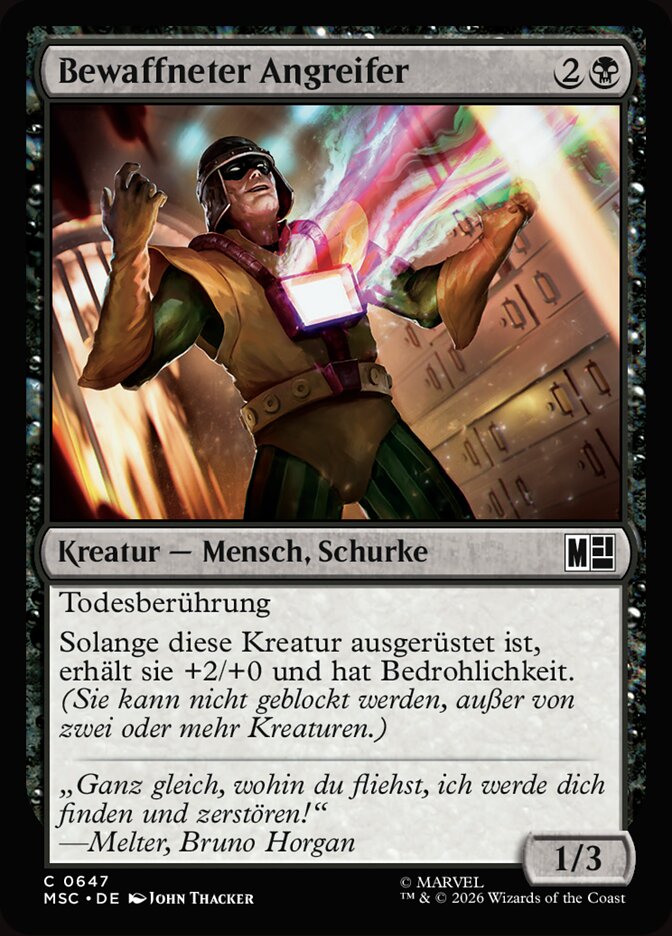 Bewaffneter Angreifer