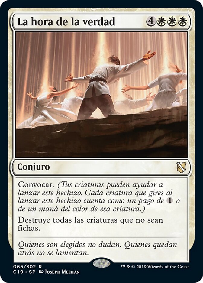 La hora de la verdad