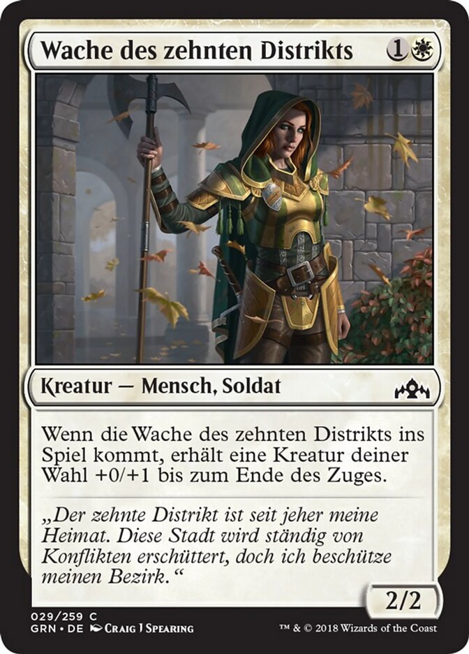 Wache des zehnten Distrikts