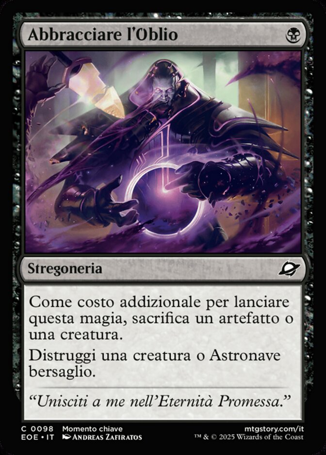 Abbracciare l'Oblio