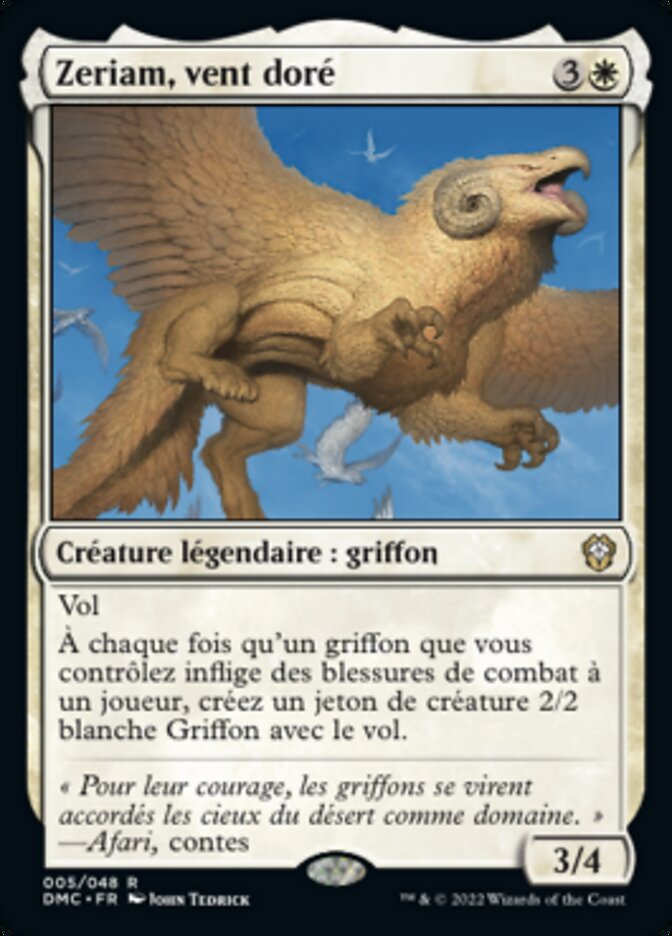 Zeriam, vent doré