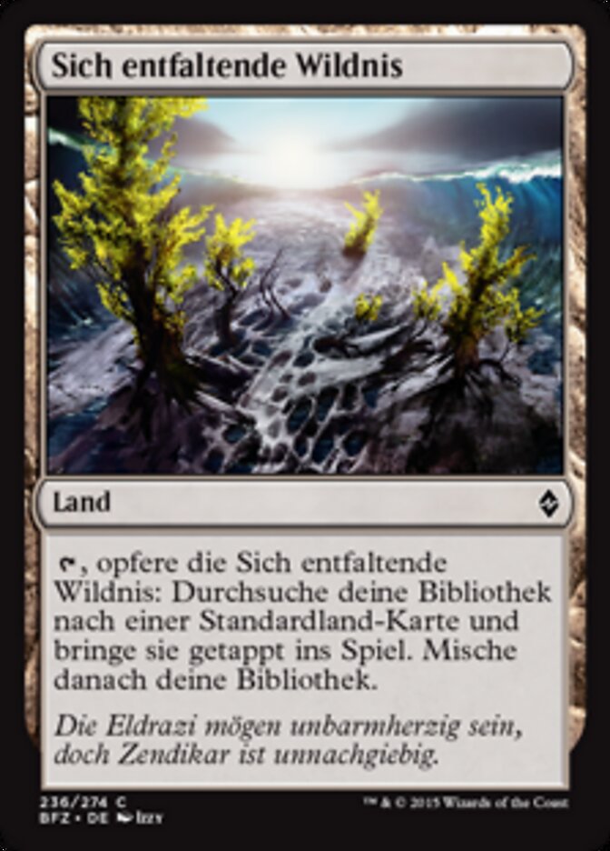 Sich entfaltende Wildnis