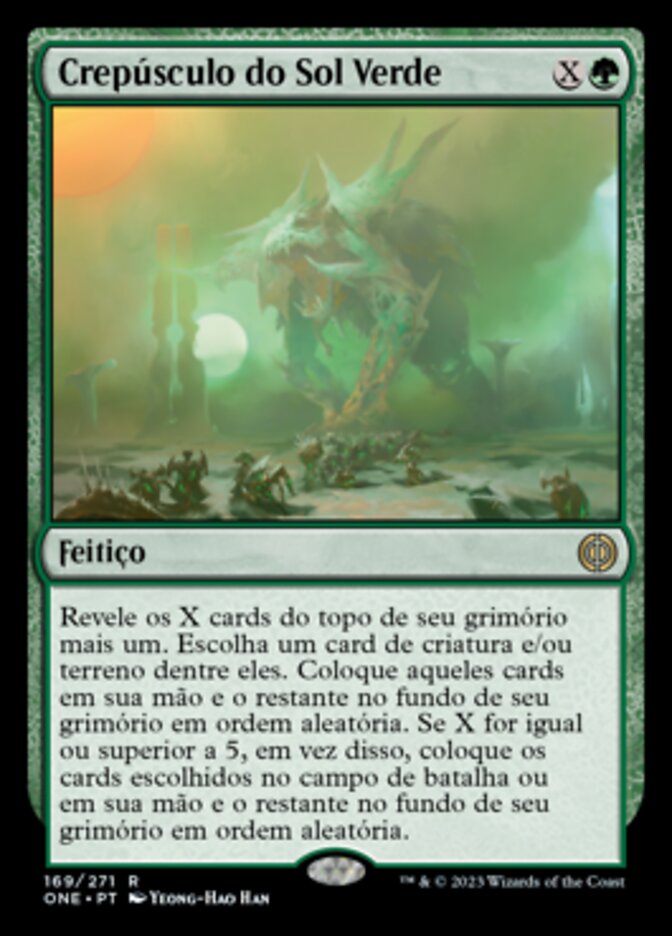Crepúsculo do Sol Verde