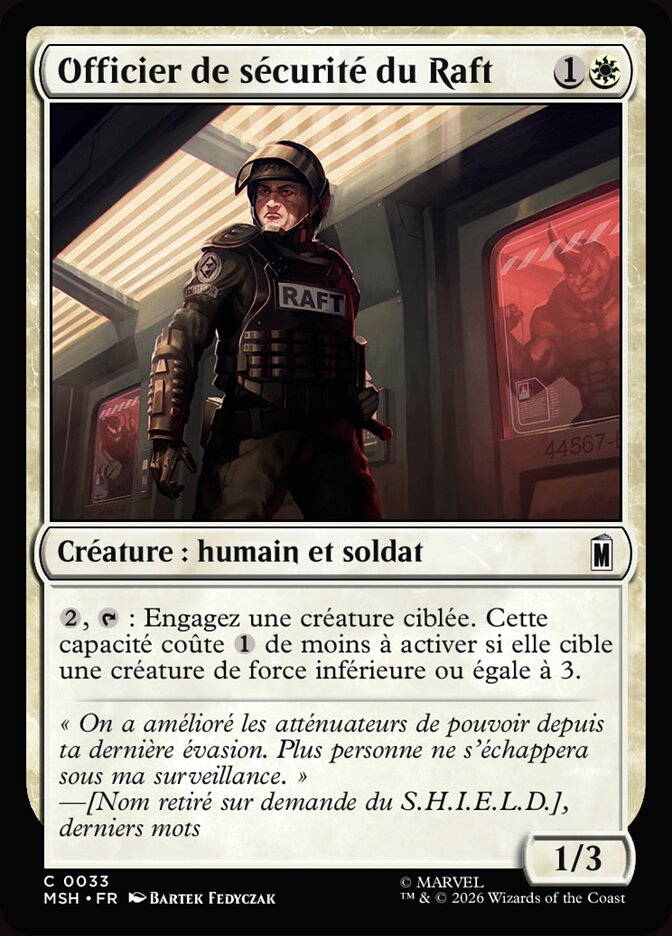 Officier de sécurité du Raft
