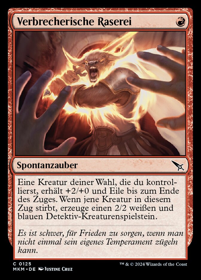 Verbrecherische Raserei