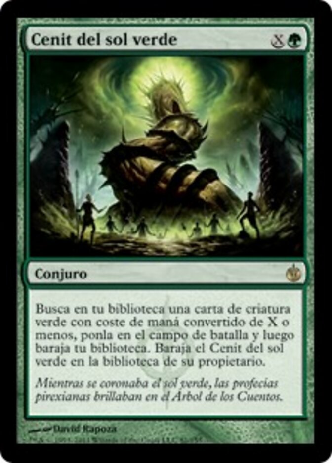 Cenit del sol verde