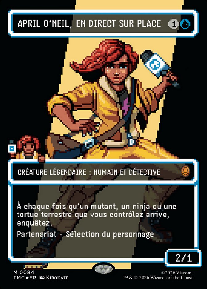 April O'Neil, en direct sur place