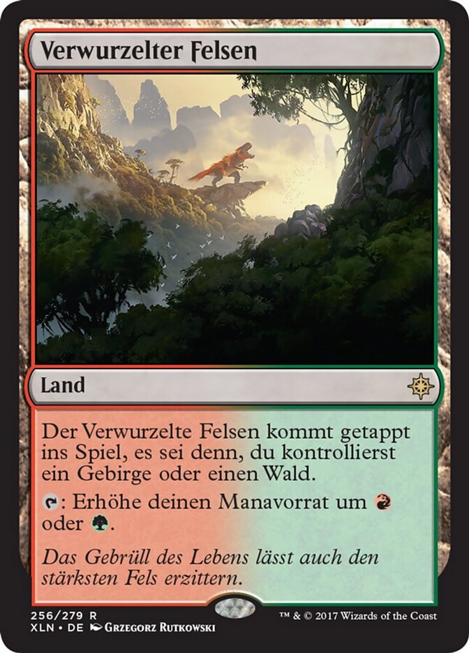 Verwurzelter Felsen