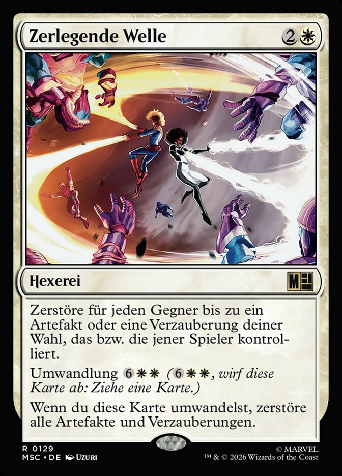 Zerlegende Welle