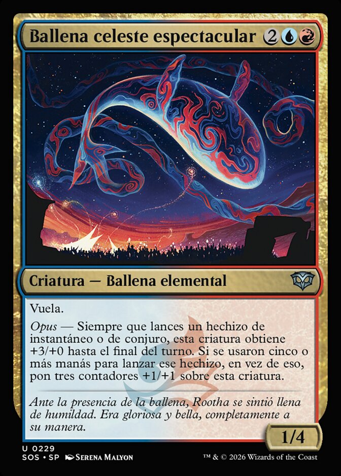 Ballena celeste espectacular