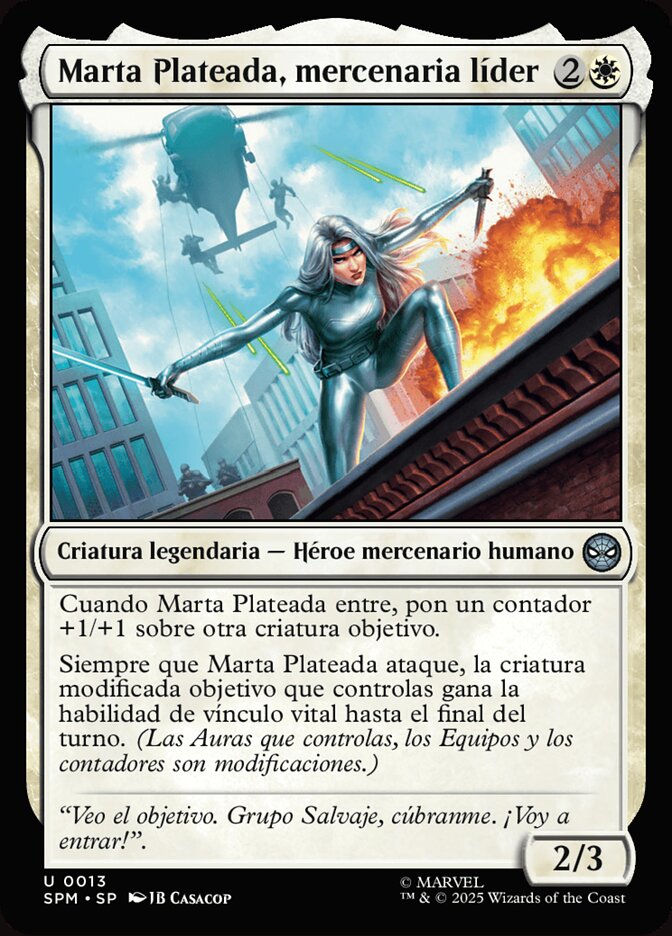 Marta Plateada, mercenaria líder