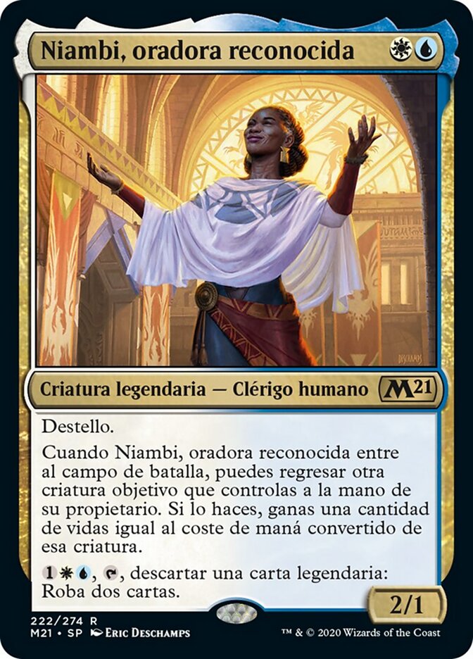 Niambi, oradora reconocida