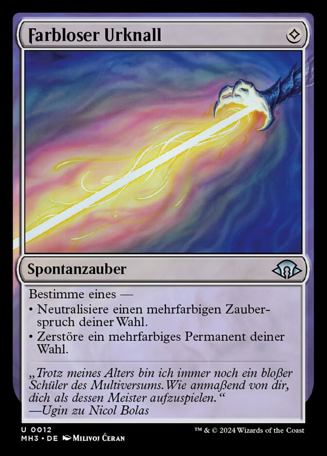 Farbloser Urknall
