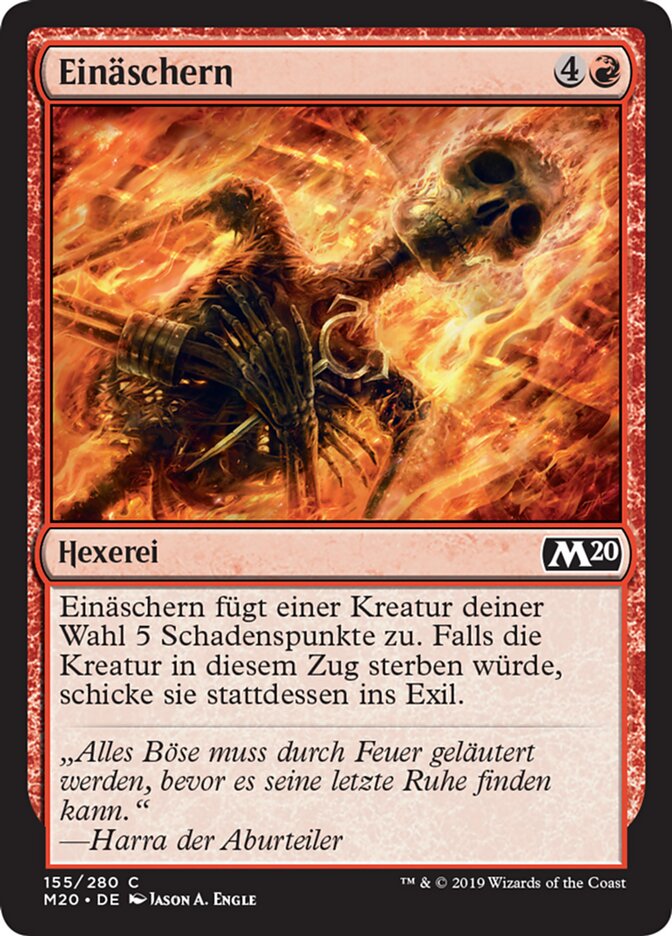 Einäschern
