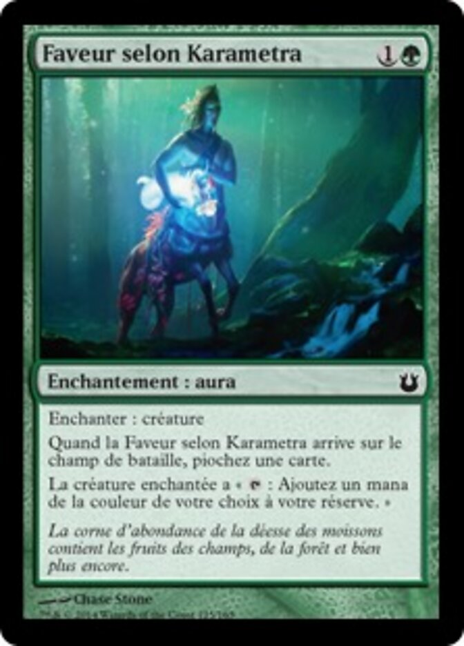 Faveur selon Karametra