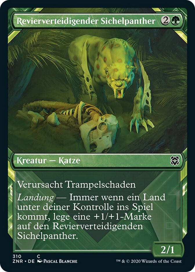 Revierverteidigender Sichelpanther