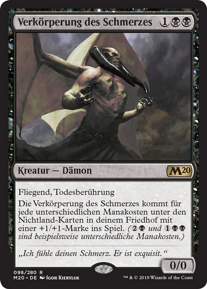Verkörperung des Schmerzes