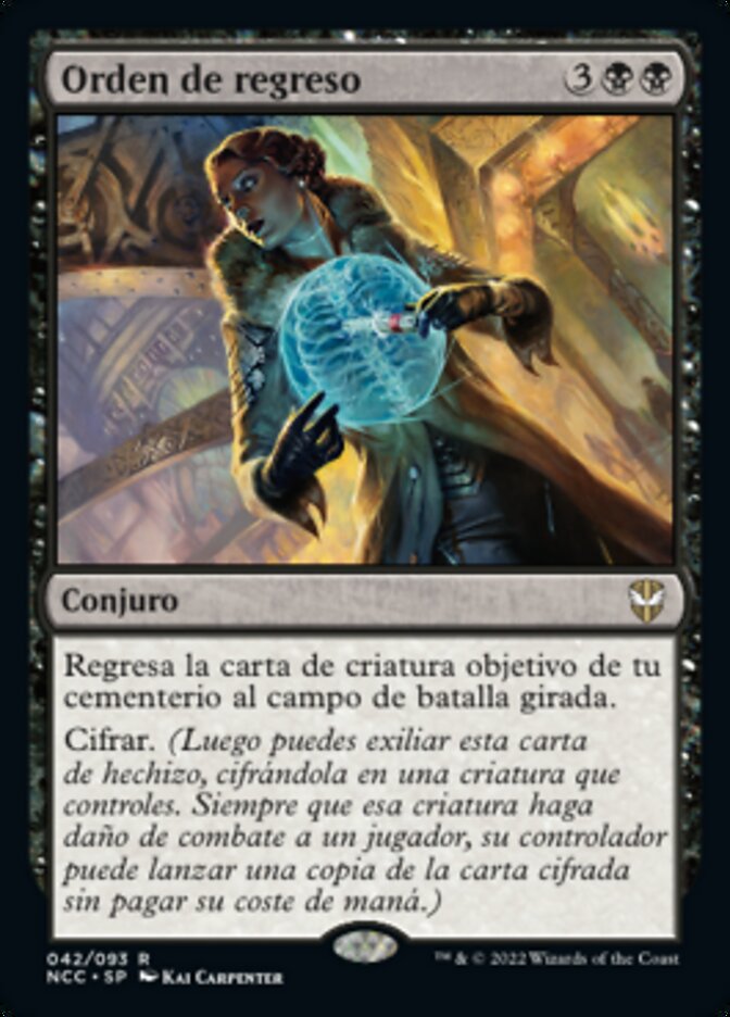 Orden de regreso
