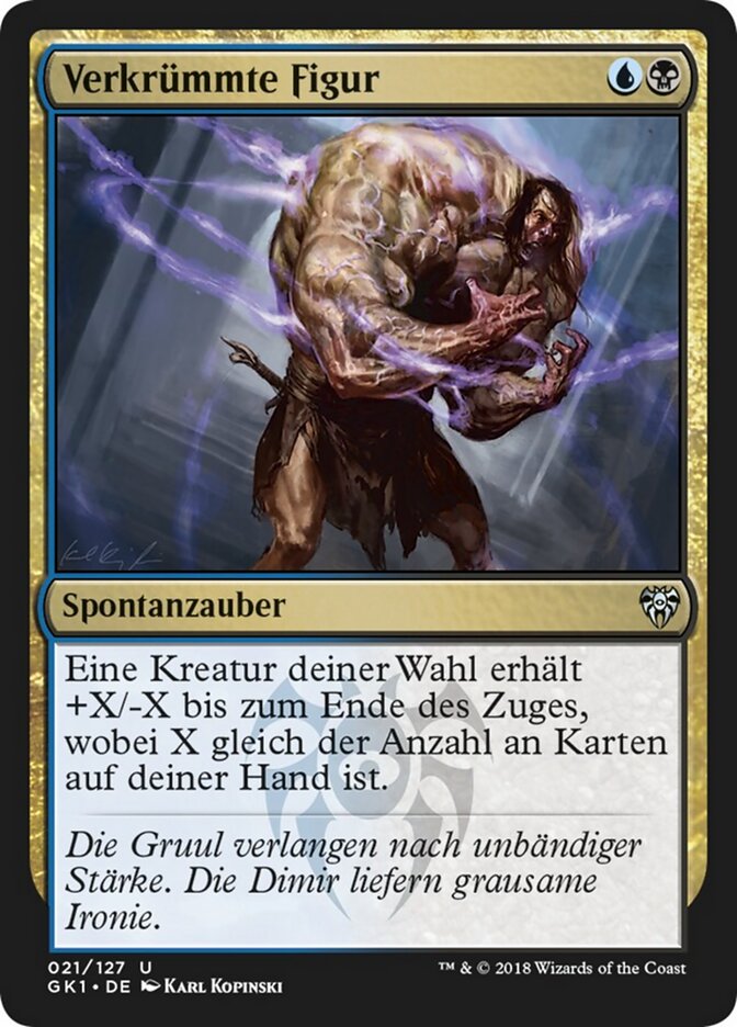 Verkrümmte Figur