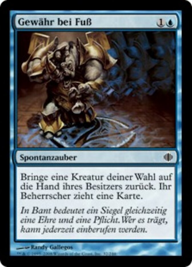 Gewähr bei Fuß