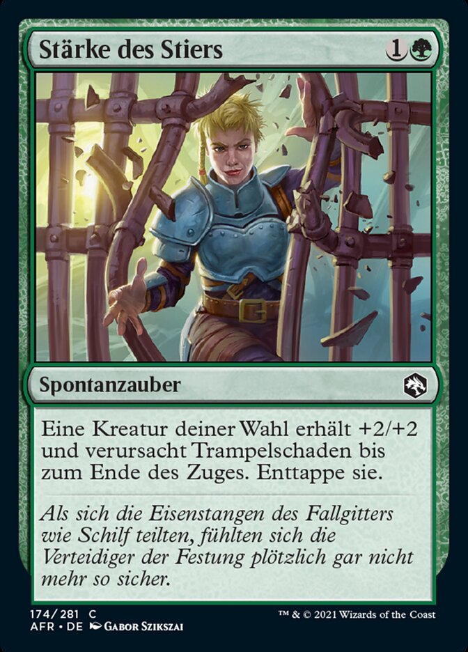 Stärke des Stiers