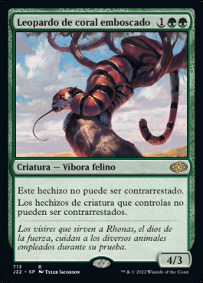 Leopardo de coral emboscado
