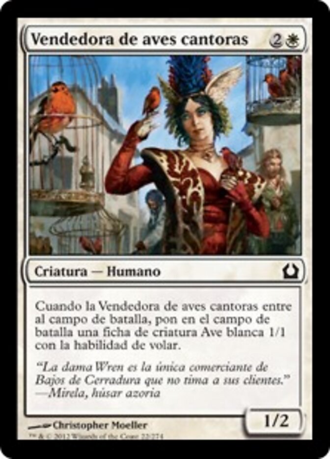 Vendedora de aves cantoras