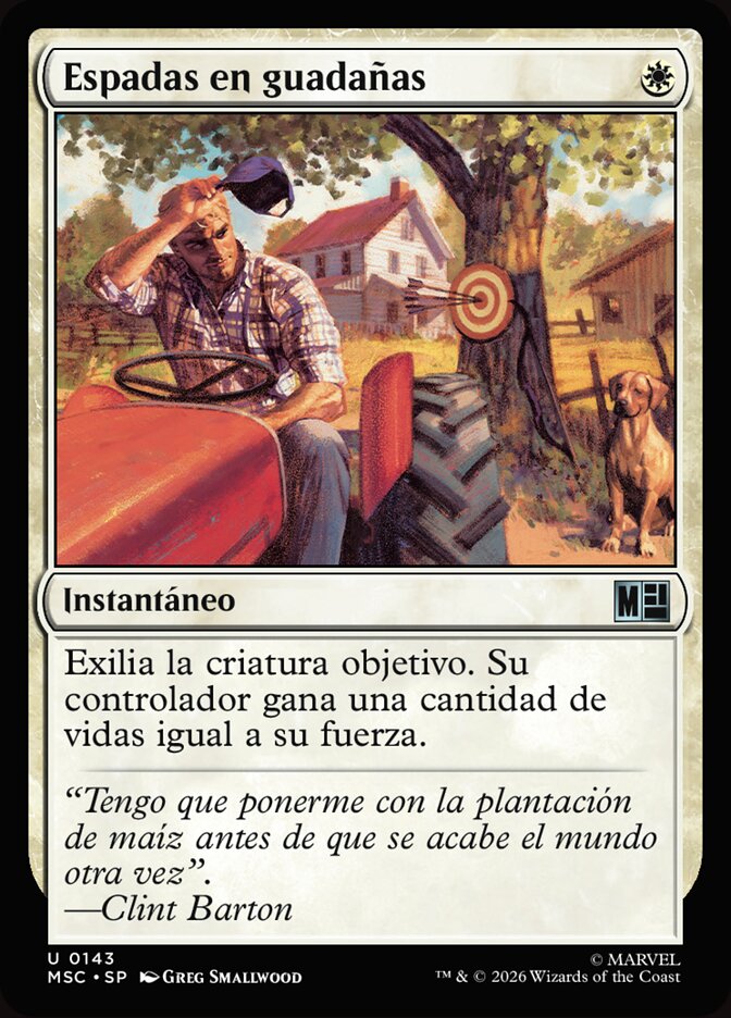 Espadas en guadañas