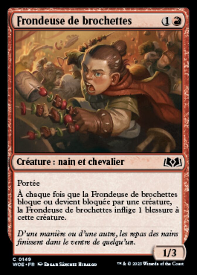 Frondeuse de brochettes