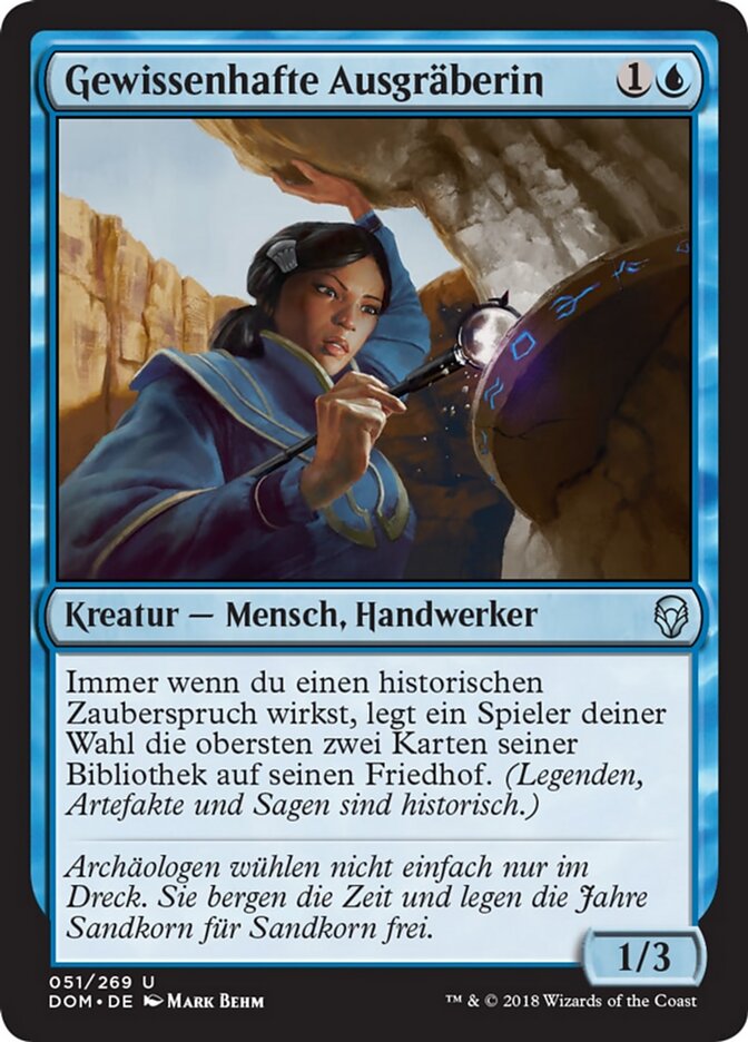 Gewissenhafte Ausgräberin
