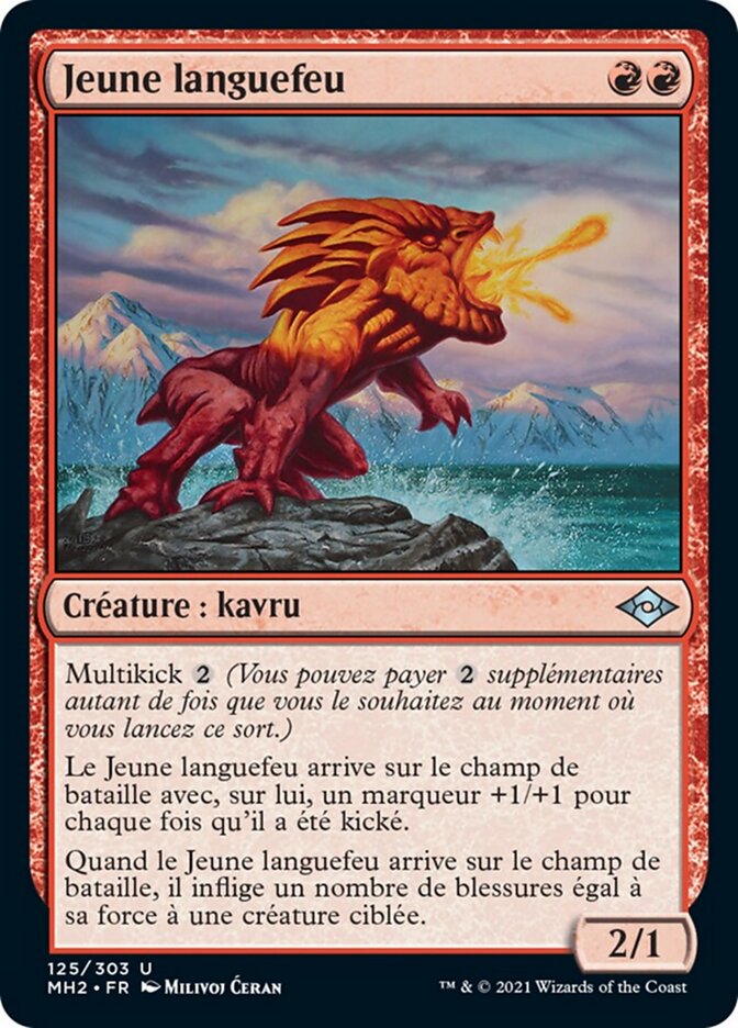 Jeune languefeu