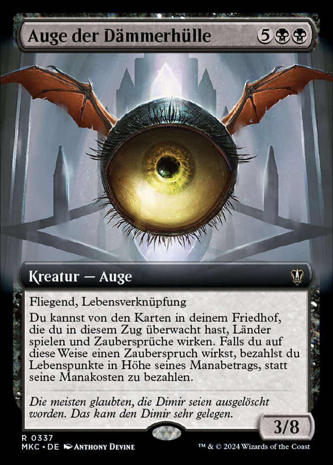 Auge der Dämmerhülle