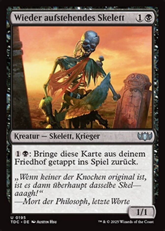 Wieder aufstehendes Skelett