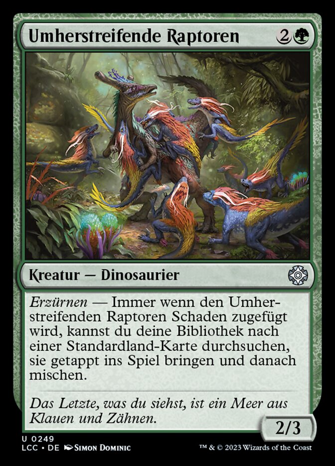 Umherstreifende Raptoren