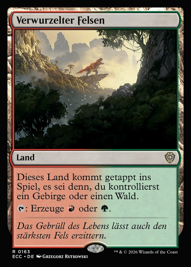 Verwurzelter Felsen
