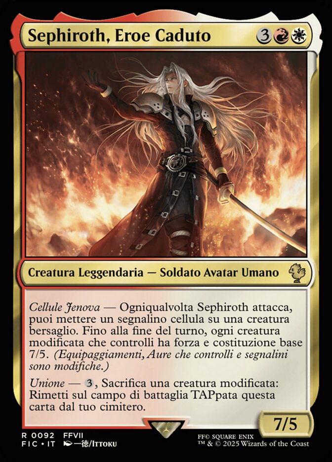 Sephiroth, Eroe Caduto