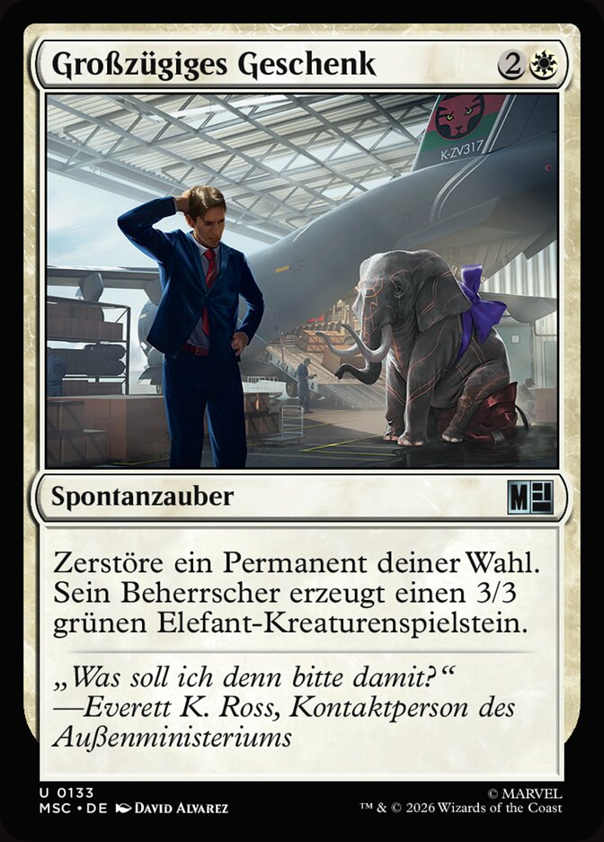 Großzügiges Geschenk