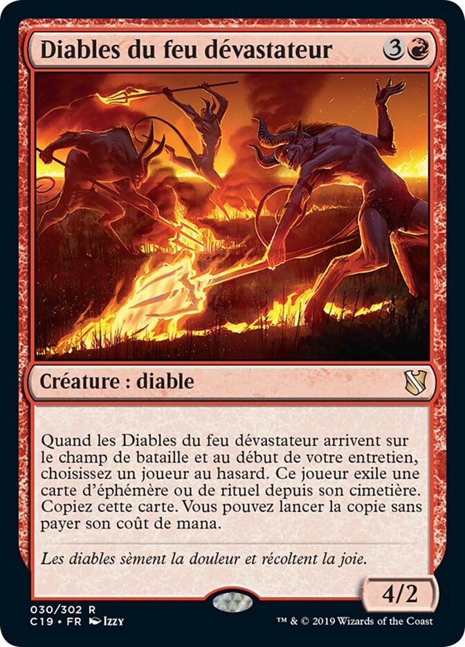 Diables du feu dévastateur