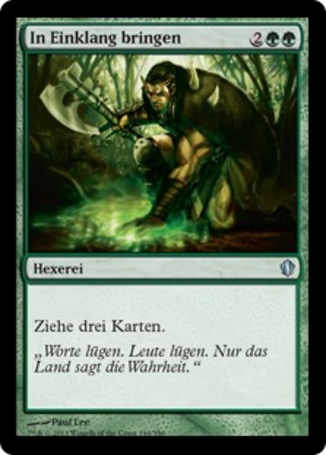 In Einklang bringen