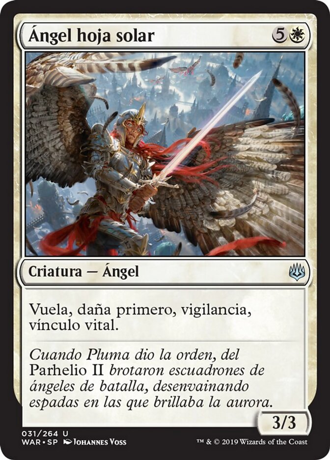 Ángel hoja solar